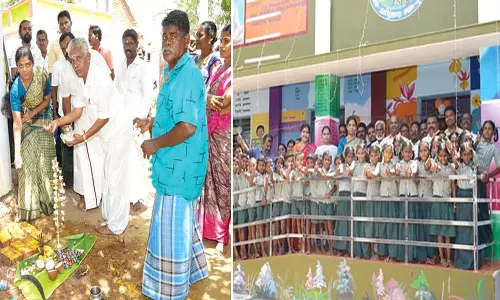 ஆலங்குளம் அருகே ரூ. 7 லட்சத்தில் புதிய சிமெண்ட் சாலை- யூனியன் சேர்மன் அடிக்கல் நாட்டினார்