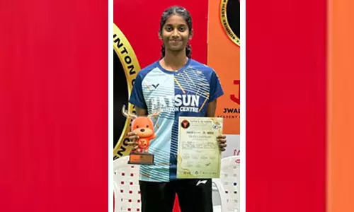 ஆசிய இறகுப்பந்தாட்ட போட்டிக்கு விவேகானந்தா வித்யாஷ்ரம் பள்ளி மாணவி தேர்வு