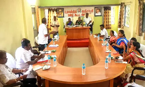 உதயேந்திரம் பேரூராட்சி அலுவலகத்தில் மன்ற கூட்டம் நடந்தது