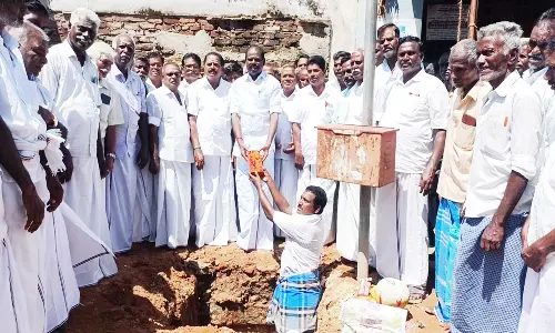 பஸ் நிலையம் கட்ட பூமி பூஜை