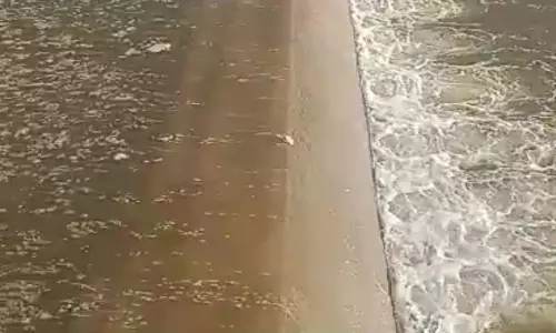 கண்டரக்கோட்டை  தென்பெண்ணை ஆற்றில் வெள்ளப்பெருக்கு