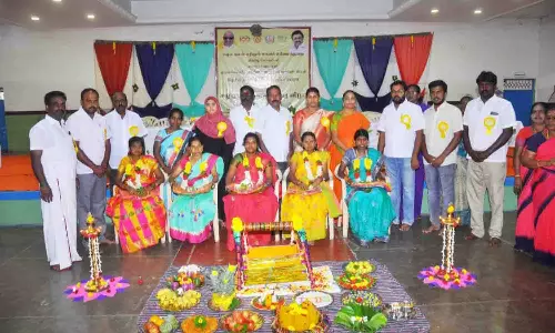 பல்லடத்தில் 110 கர்ப்பிணி பெண்களுக்கு சமுதாய வளைகாப்பு விழா