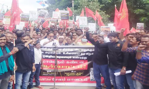 காவிரியில் தண்ணீர் திறக்க மறுக்கும்கர்நாடக அரசு கண்டித்து நாம் தமிழர் கட்சி ஆர்ப்பாட்டம்