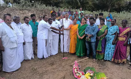 பெள்ளாதி ஊராட்சியில்  ரூ.45.60 லட்சத்தில் வளர்ச்சி பணிக்கு பூமி பூஜை