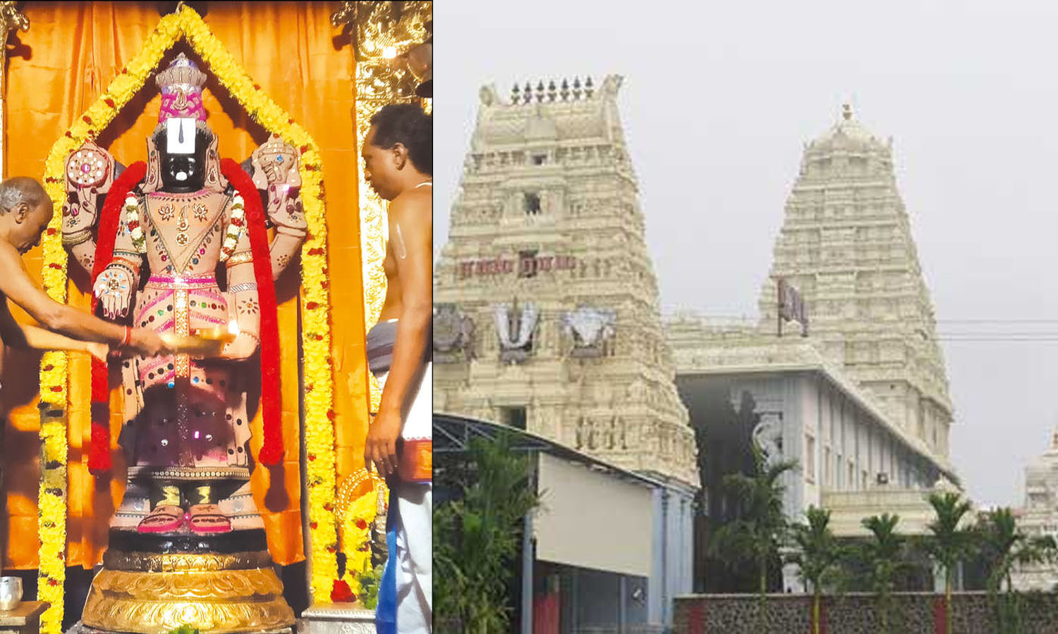 பஞ்சவடி ஆஞ்சநேயர் கோவிலில் வெங்கடாசலபதிக்கு சந்தனகாப்பு அலங்காரம்