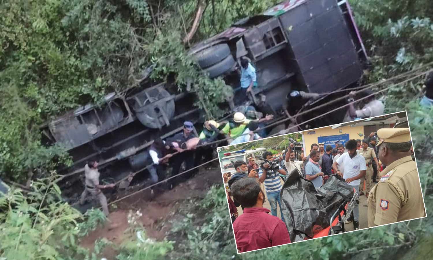 மலைப்பாதையில் பஸ் கவிழ்ந்த விபத்தில் பலி எண்ணிக்கை 9 ஆக உயர்வு