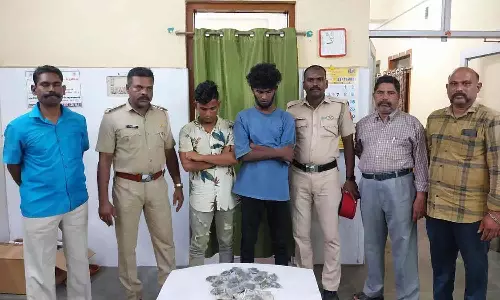 கஞ்சா விற்ற 2 வாலிபர் கைது