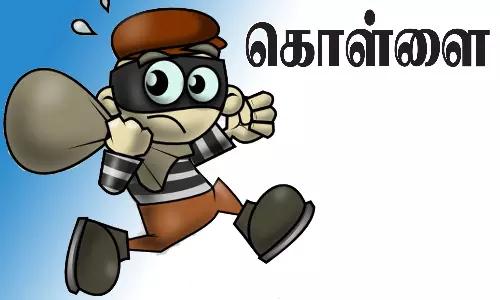 பட்டப்பகலில் 2 வீடுகளில் நகை-பணம் கொள்ளை