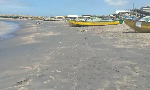 கன்னியாகுமரியில் இன்று 4-வது நாளாக கடல் நீர்மட்டம் தாழ்வு நீடிப்பு