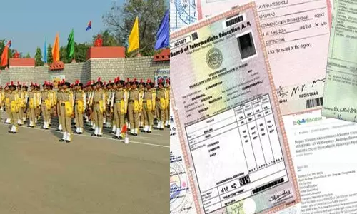 அரக்கோணம் மத்திய தொழிற் பாதுகாப்பு படை பயிற்சி மையத்தில் போலி சான்றிதழ் மூலம் சேர்ந்த பெண்