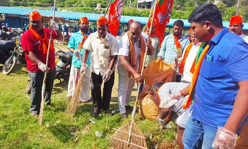 ஆவல்நத்தத்தில் பா.ஜனதா சார்பில் தூய்மை பணி நிகழ்ச்சி