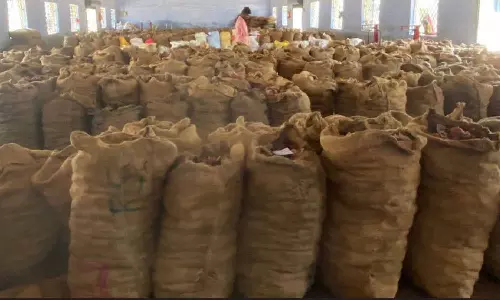 வெள்ளகோவில் ஒழுங்குமுறை விற்பனைக் கூடத்தில் ரூ.43 லட்சத்திற்கு தேங்காய் பருப்பு ஏலம்