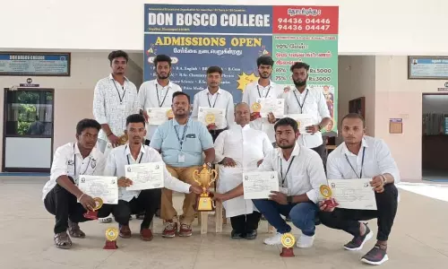 கூடைப்பந்து போட்டியில் தருமபுரி தொன் போஸ்கோ கல்லூரி மாணவர்கள் சாதனை