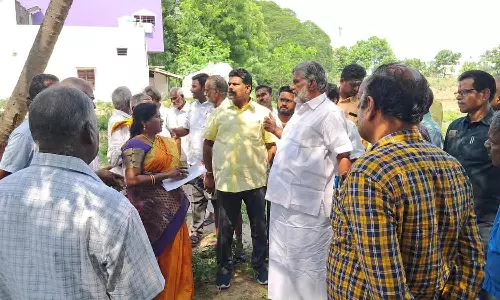 மங்கலம் தொகுதி உறுவையாறில் அமைச்சர் தேனீ.ஜெயக்குமார் ஆய்வு