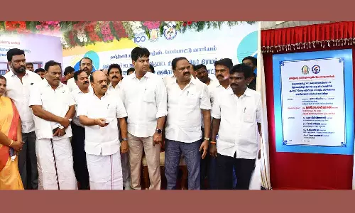 ரூ.59.77 கோடி செலவில் புதிய அடுக்குமாடி குடியிருப்பு- அமைச்சர் தா.மோ. அன்பரசன் அடிக்கல் நாட்டினார்