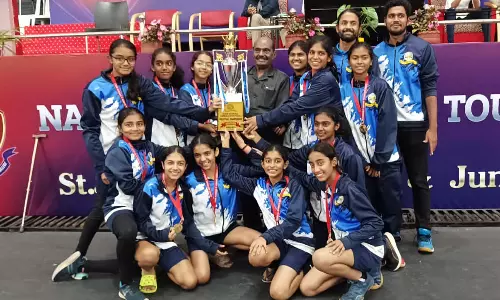 கோத்தகிரி ரூட் பள்ளியில் தேசிய கைப்பந்து போட்டி