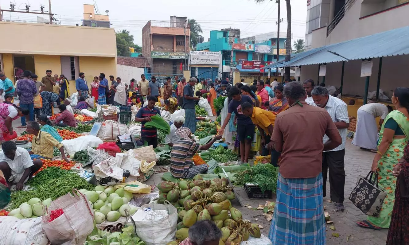 புரட்டாசி 3-வது சனிக்கிழமையையொட்டி தருமபுரி உழவர் சந்தையில் 47 டன் காய்கறிகள் ரூ. 15.54 லட்சத்திற்கு விற்பனை புரட்டாசி 3-வது சனிக்கிழமையையொட்டி தருமபுரி உழவர் சந்தையில் 47 டன் காய்கறிகள் ரூ. 15.54 லட்சத்திற்கு விற்பனை
