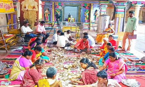 வெட்டுவாணம் எல்லையம்மன் கோவிலில் ரூ.6.86 லட்சம் உண்டியல் காணிக்கை வசூல்