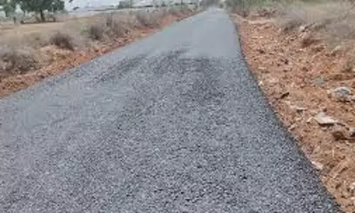 சாலை அமைக்கும் பணிகளை நகராட்சி தலைவர் ஆய்வு