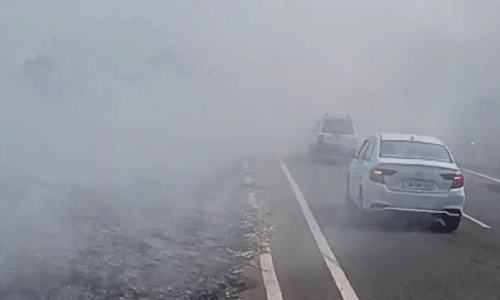 புகை மண்டலத்தால் விபத்துக்கள் ஏற்படும் அபாயம்