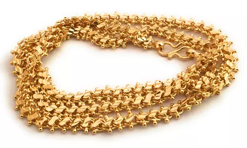 பெண் ஊராட்சி செயலாளரிடம் 2 பவுன் சங்கிலி அபேஸ்