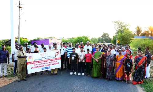 கல்லிடைக்குறிச்சி பேரூராட்சி சார்பில் விழிப்புணர்வு மாரத்தான் நடைபயணம்