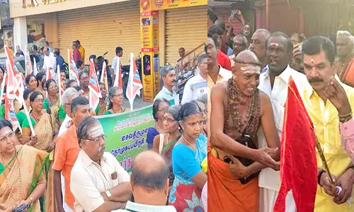 நெல்லையப்பர் கோவில் ரத வீதியில் திருவாடுதுறை ஆதீனம் சார்பில் கயிலாய பேரணி