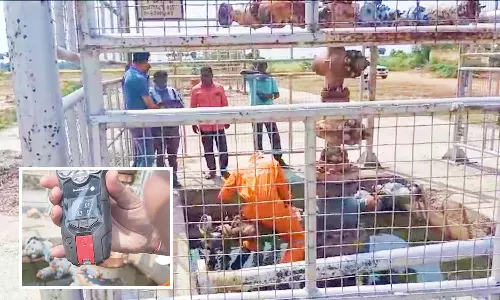 எண்ணெய் கிணற்றில் கியாஸ் கசிந்த பகுதிகளை ஓ.என்.ஜி.சி. அதிகாரிகள் ஆய்வு