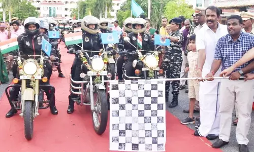 விழிப்புணர்வு பயண குழுவினருக்கு  பெரம்பலூரில் வரவேற்பு