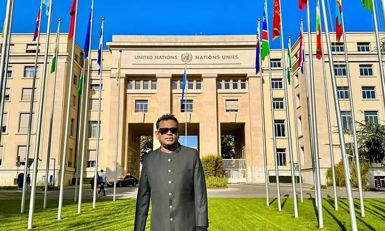 ஐ.நா. தலைமையகத்தில் ஏ.ஆர்.ரகுமான்- ட்ரெண்டாகும் புகைப்படம்