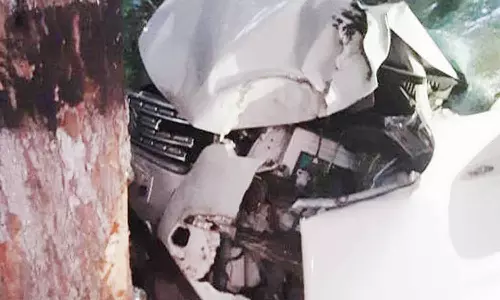 ராஜபாளையம் அருகே விபத்து: திருப்பூர் தொழிலதிபர் உள்பட 6 பேர் படுகாயம்