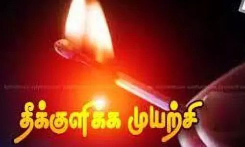தருமபுரி கலெக்டர் அலுவலகத்தில்  கணவன்-மனைவி தீக்குளிக்க முயற்சி