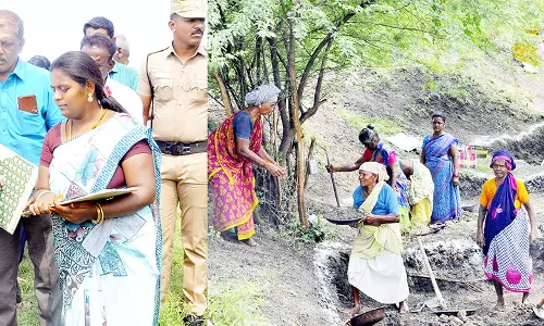 வளர்ச்சி திட்டப்பணிகளை ஆய்வு செய்த கலெக்டர்