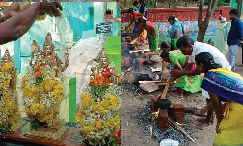 தோரணமலையில் மழை வேண்டி பொங்கலிட்டு வருண கலச பூஜை