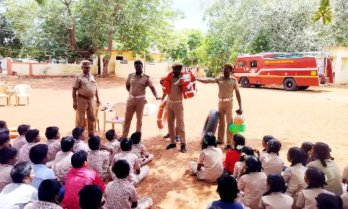 சாத்தான்குளம் அருகே பருவமழை முன்னெச்சரிக்கை பாதுகாப்பு ஒத்திகை
