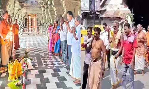 நெல்லையப்பர்  கோவிலில் ஐப்பசி  திருக்கல்யாண திருவிழா கால்நாட்டுதலுடன் தொடக்கம்