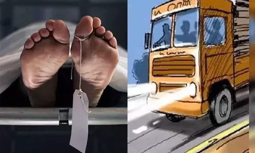 லாரி மோதி தொழிலாளி பலி