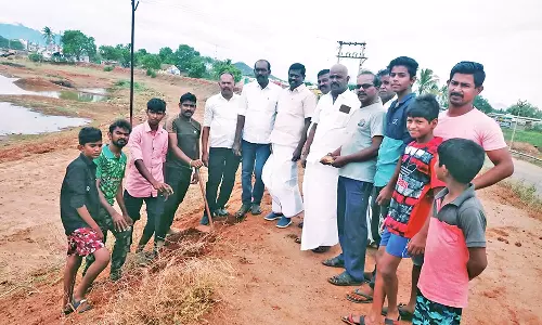 ஆலங்குளத்தில் பனை விதைகள் நடும் விழா