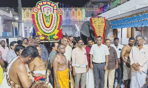 வெள்ளி கலைமான் வாகனத்தில் பகவதி அம்மன் பவனி