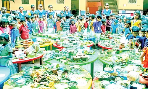 வின்ஸ் சி.பி.எஸ்.இ. பள்ளியில் பாரம்பரிய உணவுத் திருவிழா