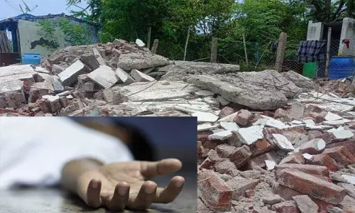 சுவர் இடிந்து விழுந்து வாலிபர் பலி