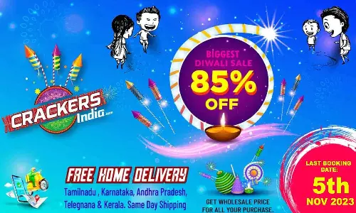 85 சதவீத தள்ளுபடியுடன் வீடு தேடி வரும் பட்டாசுகள்... அசத்தல் ஆஃபரை மிஸ் பண்ணாதீங்க...