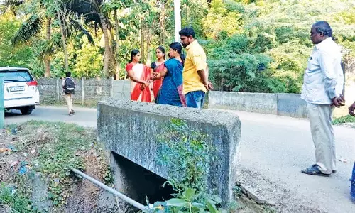 சீர்காழி சாட்டை வாய்க்காலில் நகர்மன்ற தலைவர் திடீர் ஆய்வு