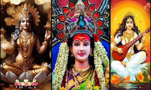 ஒன்பது நாட்களும் மூன்று ரூபங்களில் காட்சி தரும் அம்பிகை