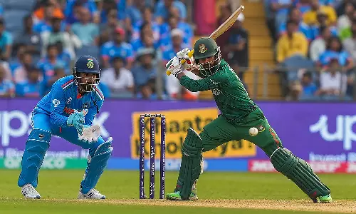 இந்தியாவுக்கு எதிராக 257 ரன்களை இலக்காக நிர்ணயித்தது வங்காளதேசம்