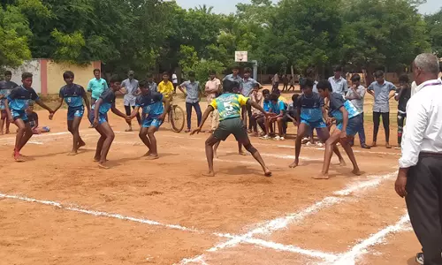 வருவாய் மாவட்ட அளவிலான கபடிப் போட்டி வாழப்பாடி அரசு ஆண்கள் பள்ளி மாணவர் அணி வெற்றி