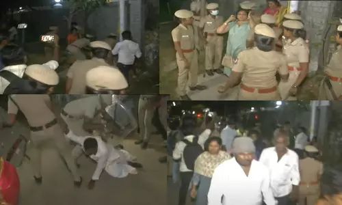 பனையூரில் அண்ணாமலை வீட்டருகே கொடிக்கம்பம் அகற்றம்: மறியலில் ஈடுபட்ட பாஜக-வினர் கைது- பதற்றம்