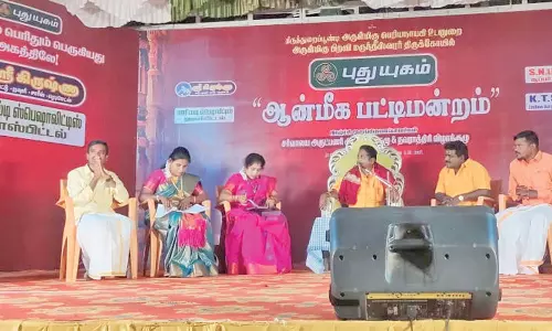 நவராத்திரி விழா; பிறவி மருந்தீஸ்வரர் கோவிலில் பட்டிமன்றம்