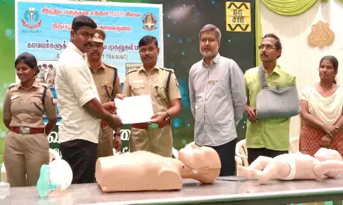 போலீசாருக்கு மருத்துவ முதலுதவி சிகிச்சை பயிற்சி