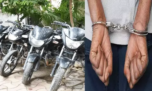 7 பைக்குகளை திருடிய வாலிபர் கைது